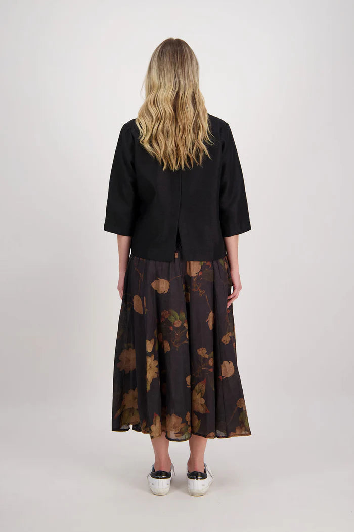 BRIARWOOD HAZELLE SKIRT-BLACK FLORAL