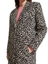 SCOTCH & SODA SINGLE BREASTED COAT-LEOPARD