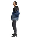 SCOTCH & SODA GRADIENT FAUX FUR JACKET-BLUE