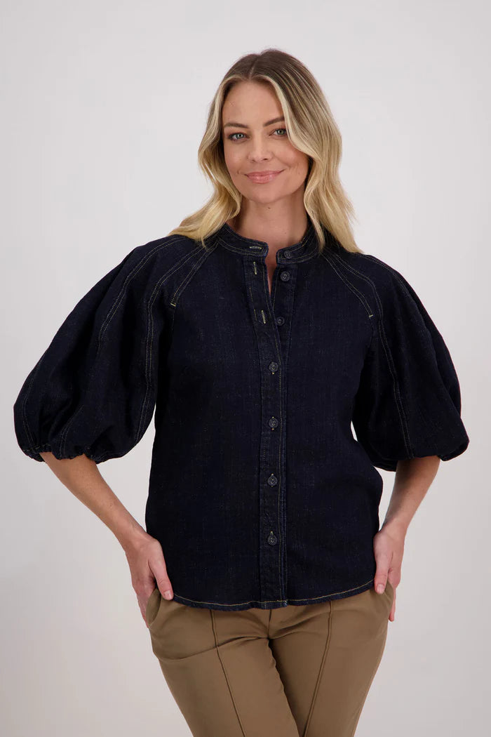 BRIARWOOD HONEY TOP-DENIM