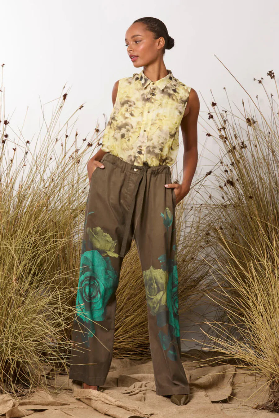 MAUD DAINTY JOURNAL PANT-CAMO ROSE