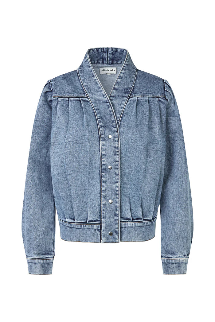 LOLLYS LAUNDRY IRISH JACKET LS-BLUE