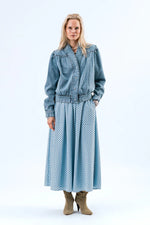 LOLLYS LAUNDRY IRISH JACKET LS-BLUE
