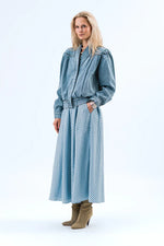 LOLLYS LAUNDRY IRISH JACKET LS-BLUE