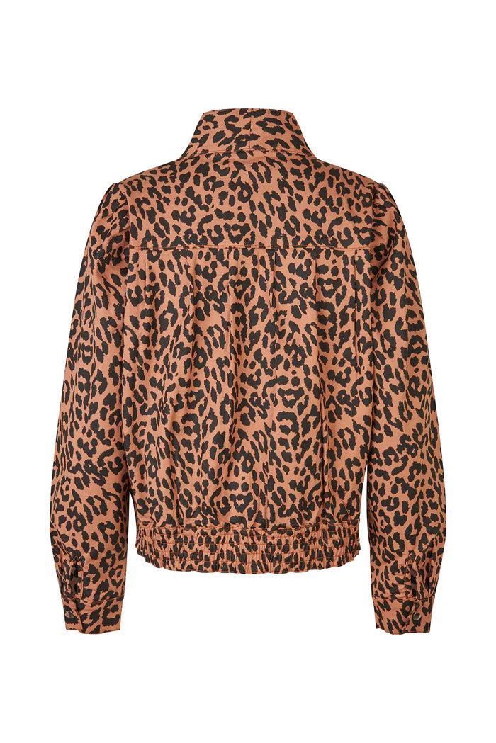 LOLLYS LAUNDRY IRISH JACKET LS-LEOPARD PRINT