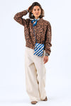 LOLLYS LAUNDRY IRISH JACKET LS-LEOPARD PRINT