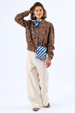 LOLLYS LAUNDRY IRISH JACKET LS-LEOPARD PRINT