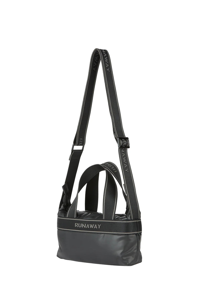 KAREN WALKER PUFFY RUNAWA CROSSBODY BAG-BLACK/BLACK