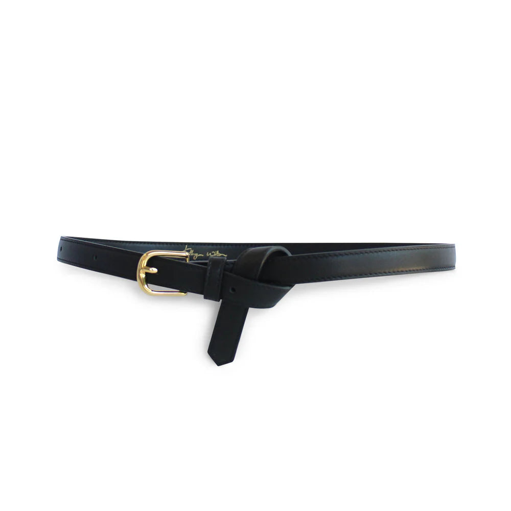 KATHRYN WILSON LAUREN BELT-BLACK CALF