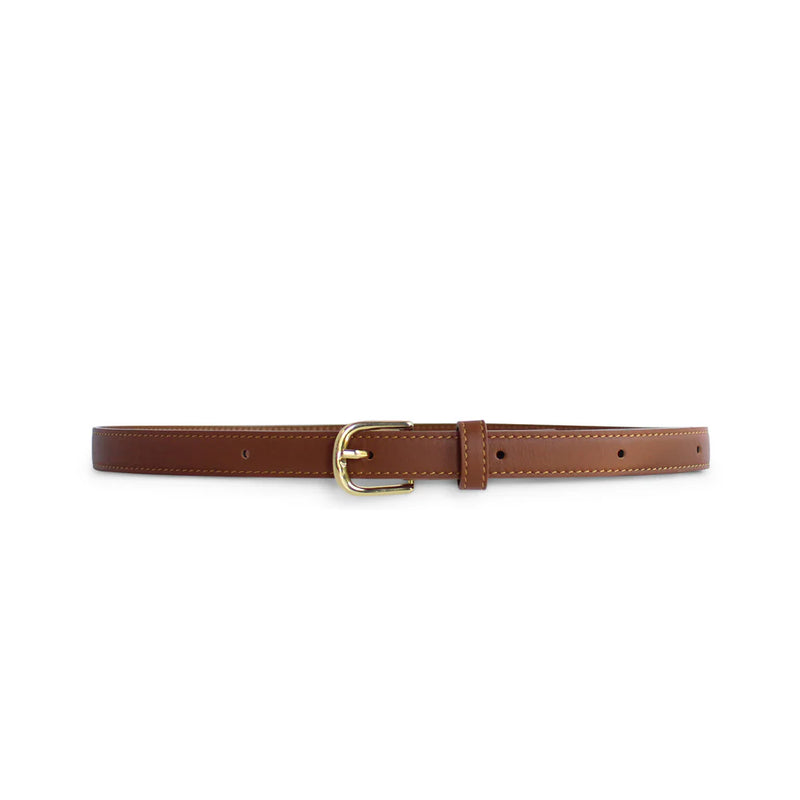 KATHRYN WILSON LAUREN BELT-WALNUT CALF
