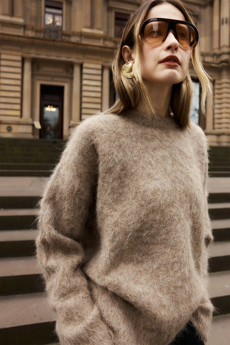 SOFIA IRINA VALERIA SWEATER-BROWN