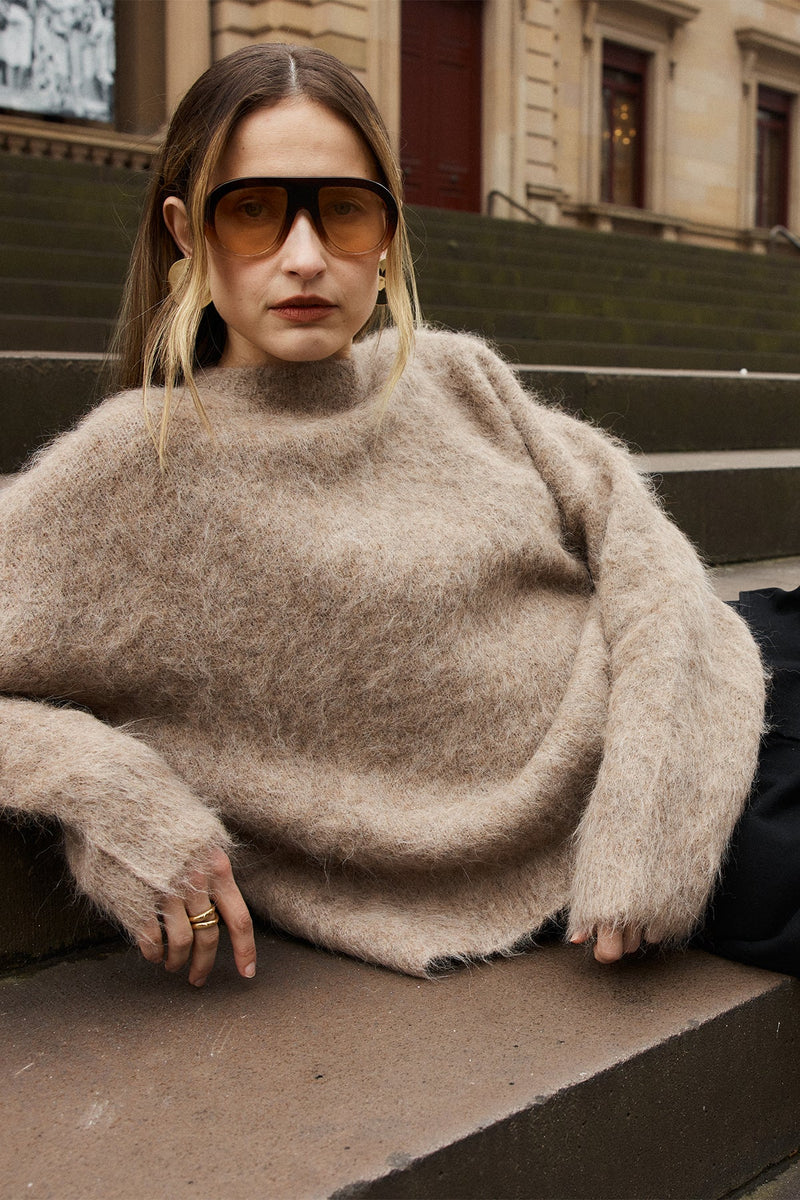 SOFIA IRINA VALERIA SWEATER-BROWN