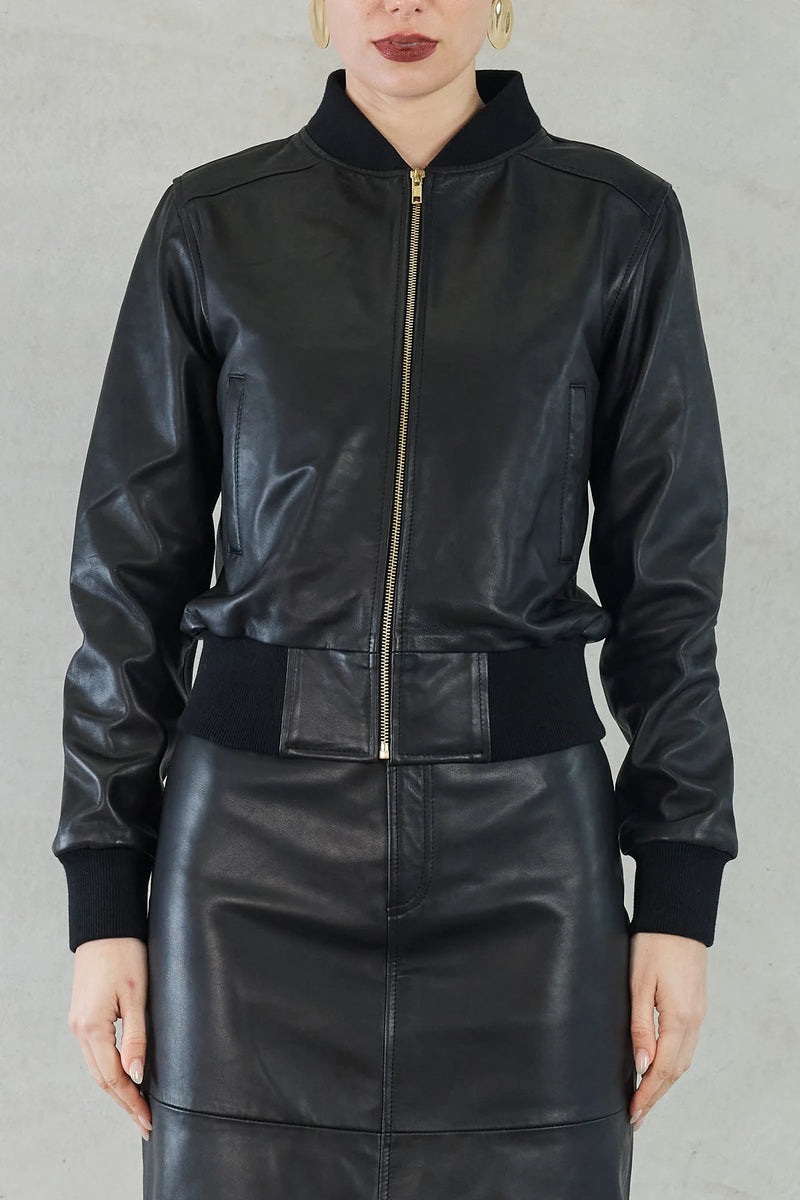 SOFIA IRINA EVITA BOMBER JACKET-BLACK