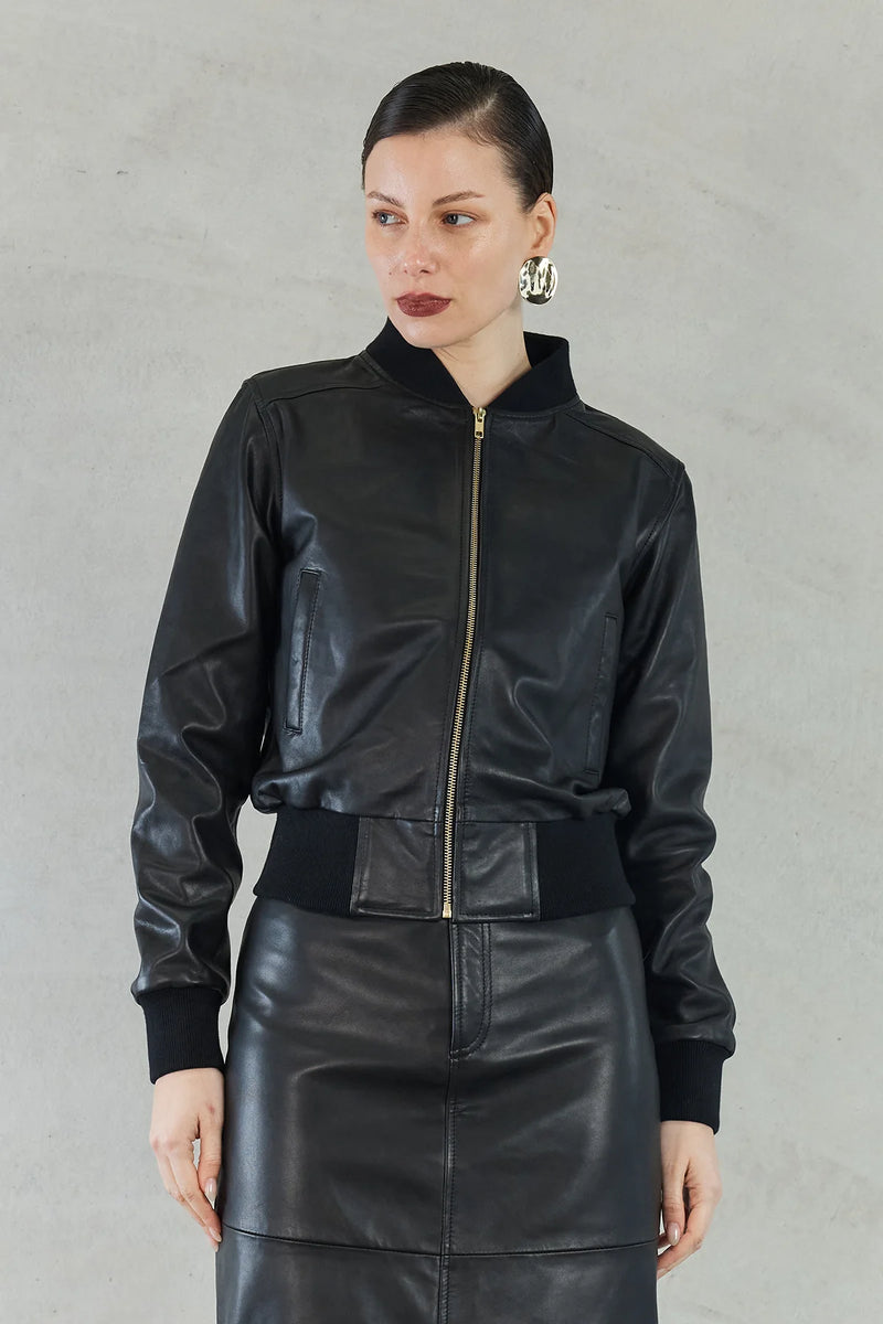 SOFIA IRINA EVITA BOMBER JACKET-BLACK