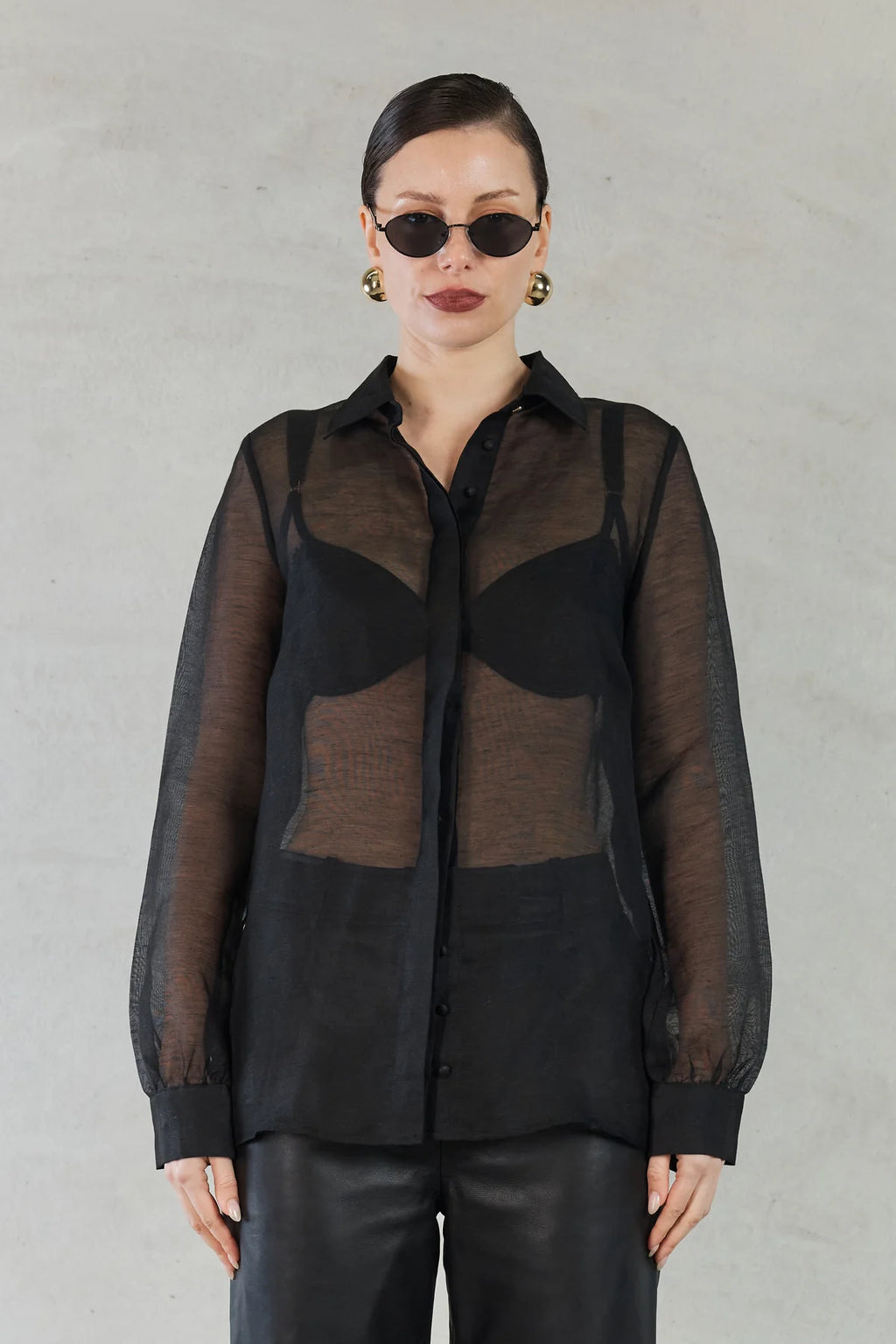 SOFIA IRINA AROURA BLOUSE- BLACK