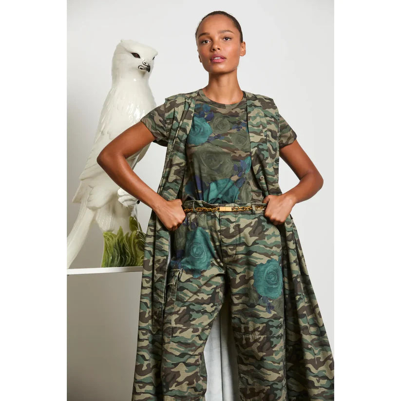 MAUD DAINTY LOLLY TEE-CAMO/ROSES