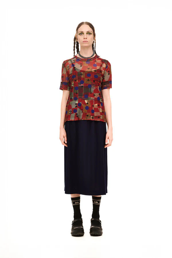 NOMD ARCHIVE SHORT SLEEVE TOP-PATCHED PRINT