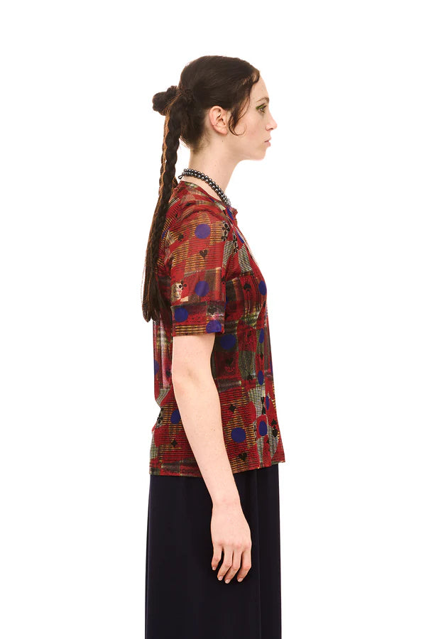 NOMD ARCHIVE SHORT SLEEVE TOP-PATCHED PRINT