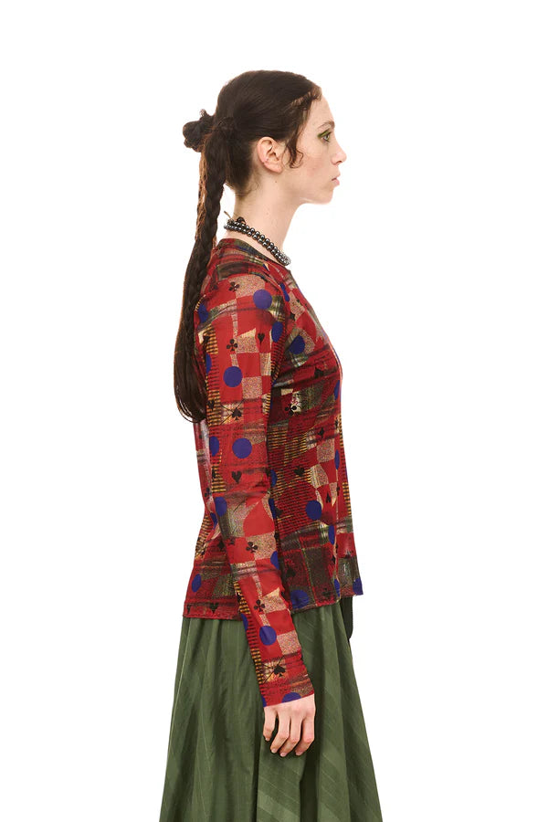 NOMD ARCHIVE LONG SLEEVE TOP-PATCHED PRINT