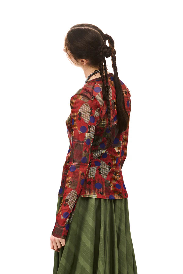 NOMD ARCHIVE LONG SLEEVE TOP-PATCHED PRINT