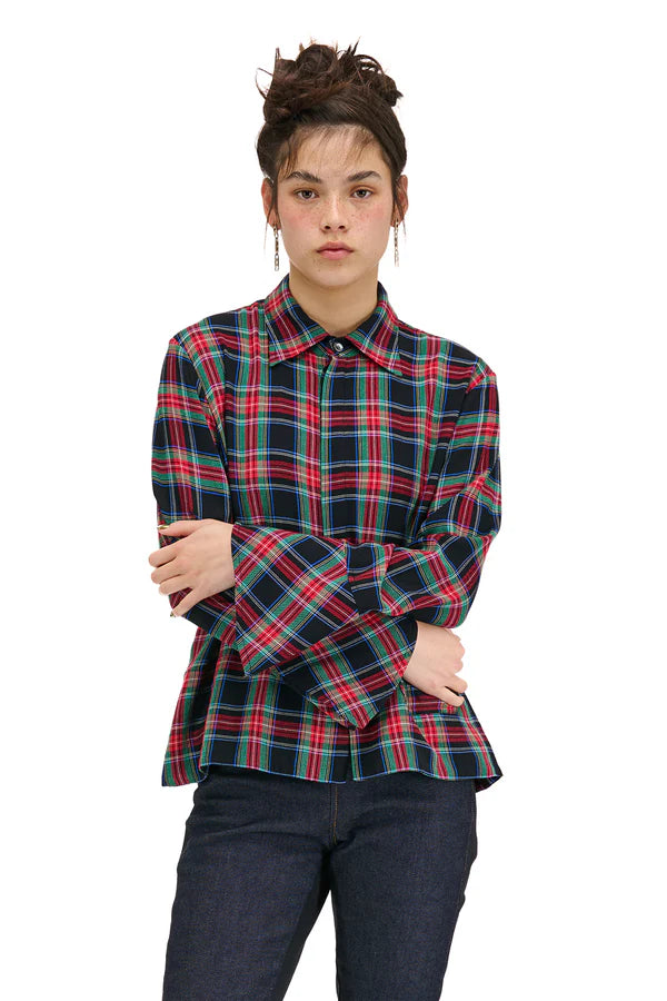 NOMD COLLEGE SHIRT-RED/GREEN PLAID