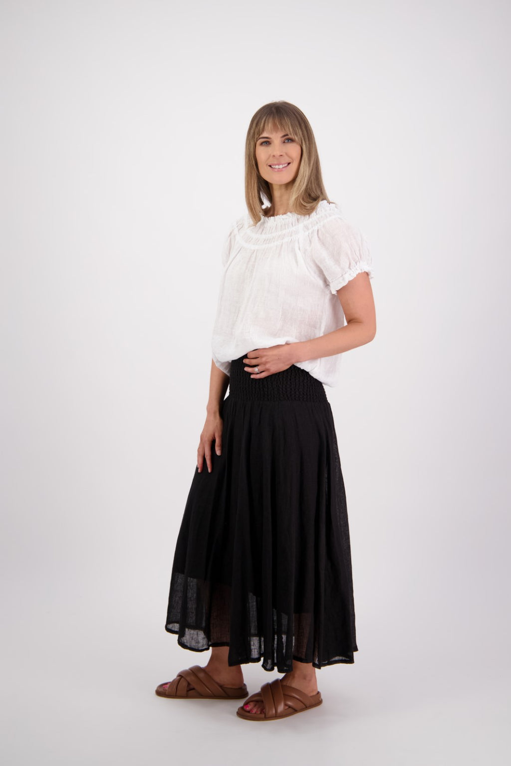 BRIARWOOD PARSON SKIRT-BLACK