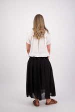 BRIARWOOD PARSON SKIRT-BLACK