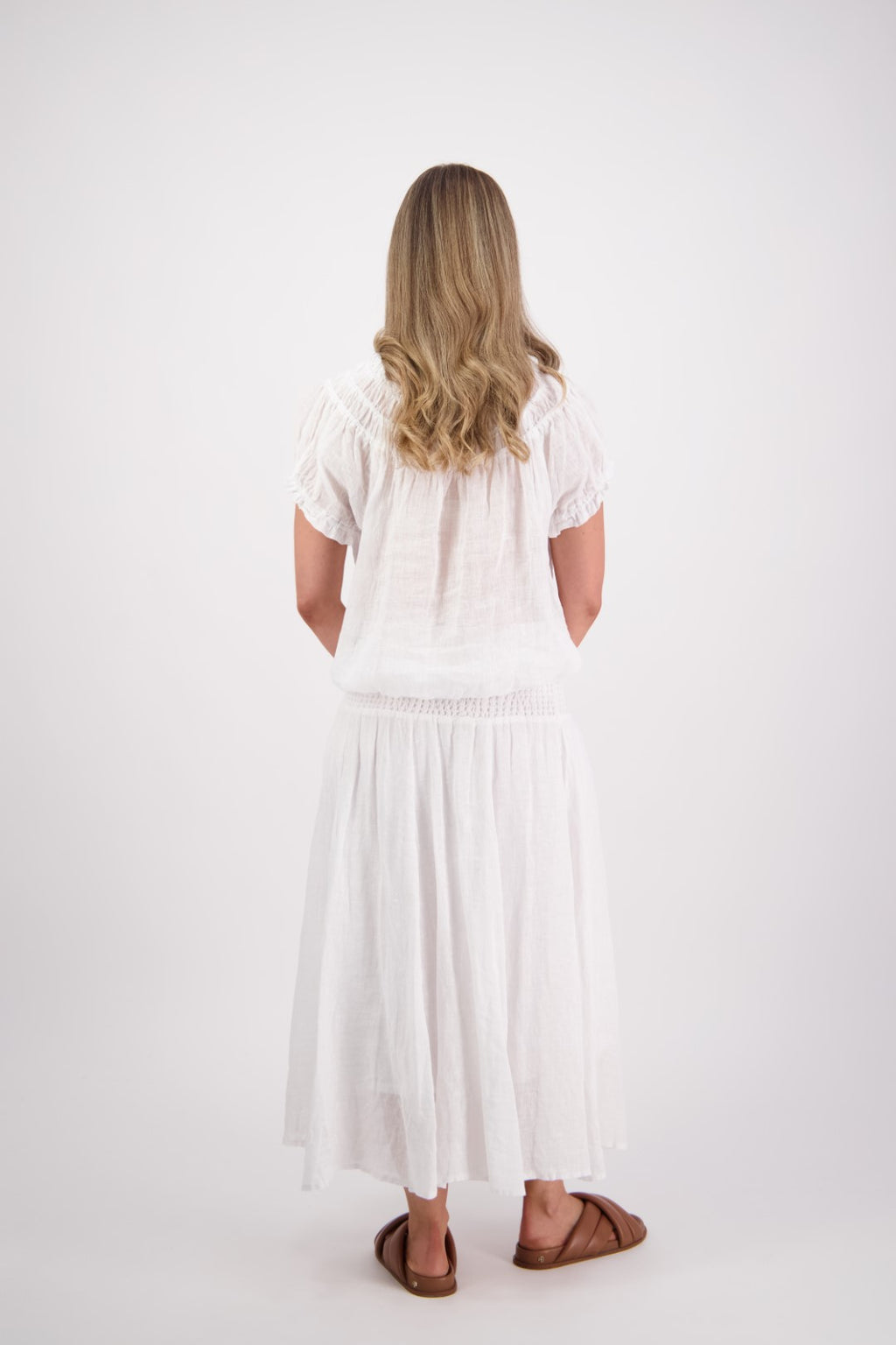 BRIARWOOD PARSON SKIRT-WHITE