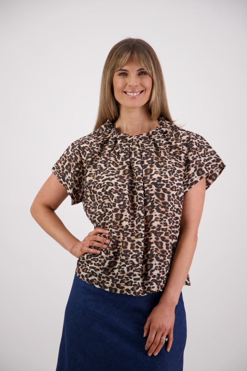 BRIARWOOD PIA TOP-LEOPARD