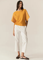 POL FERN TAPERED PANT-WHITE