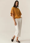 POL FERN TAPERED PANT-WHITE
