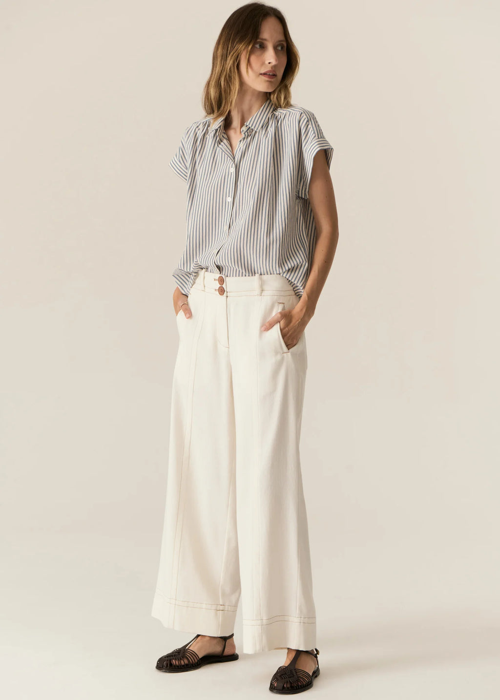 POL CARSEN FULL LENGTH PANT-ECRU