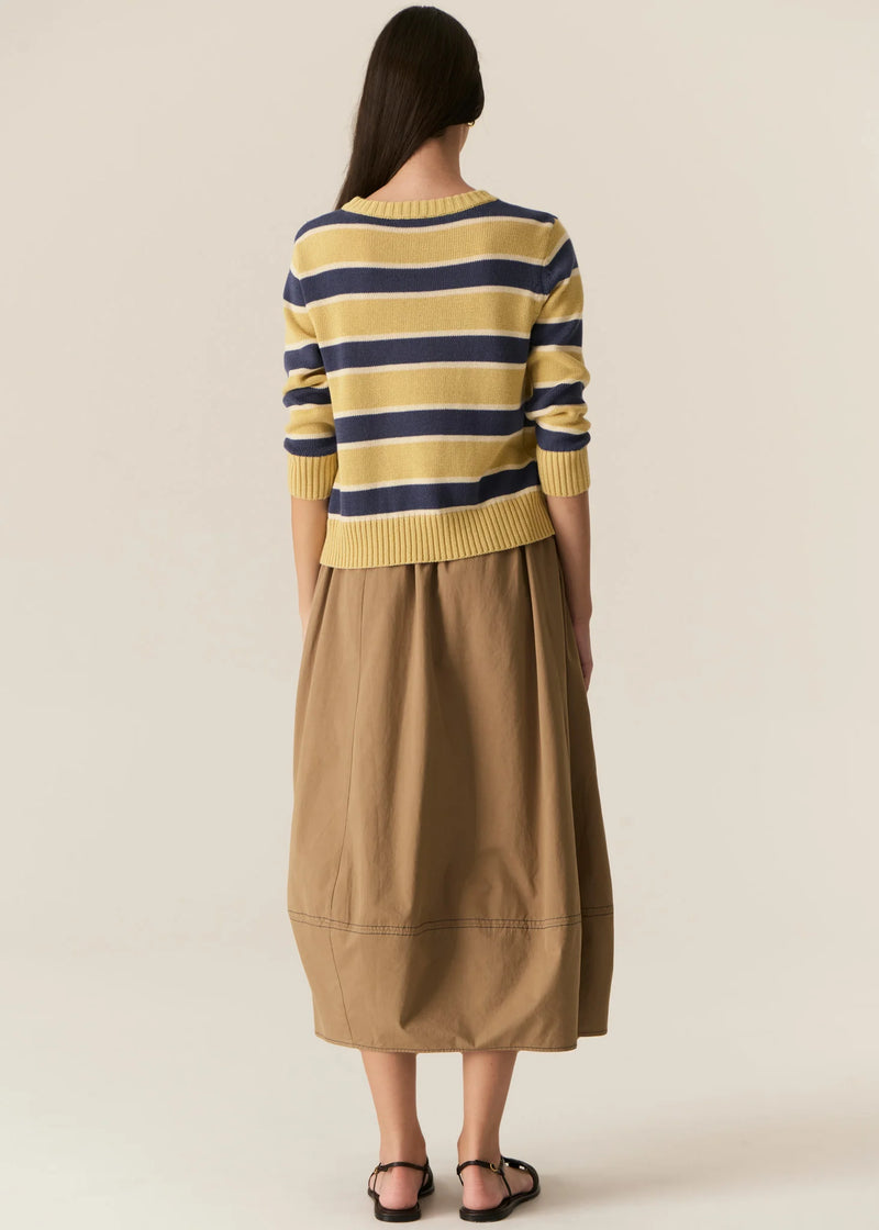 POL JULES STRIPE KNIT-BUTTER/BLUE