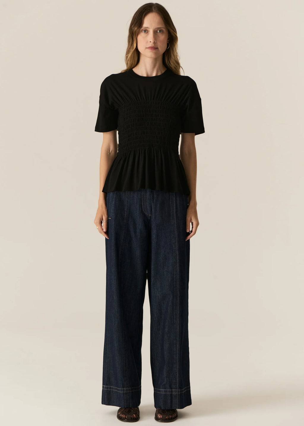 POL ZONE SHIRRED TEE