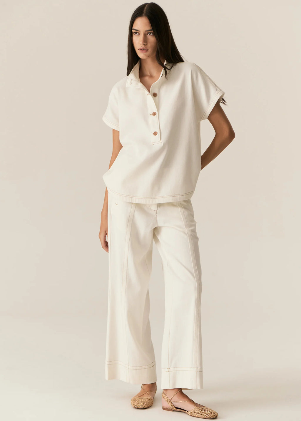 POL CARSEN SHIRT-ECRU