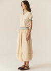 POL AVRID BUBBLE SKIRT-PEBBLE