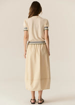 POL AVRID BUBBLE SKIRT-PEBBLE