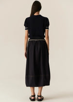 POL LASK KNIT POLO-INK/ECRU