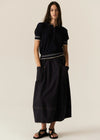 POL LASK KNIT POLO-INK/ECRU