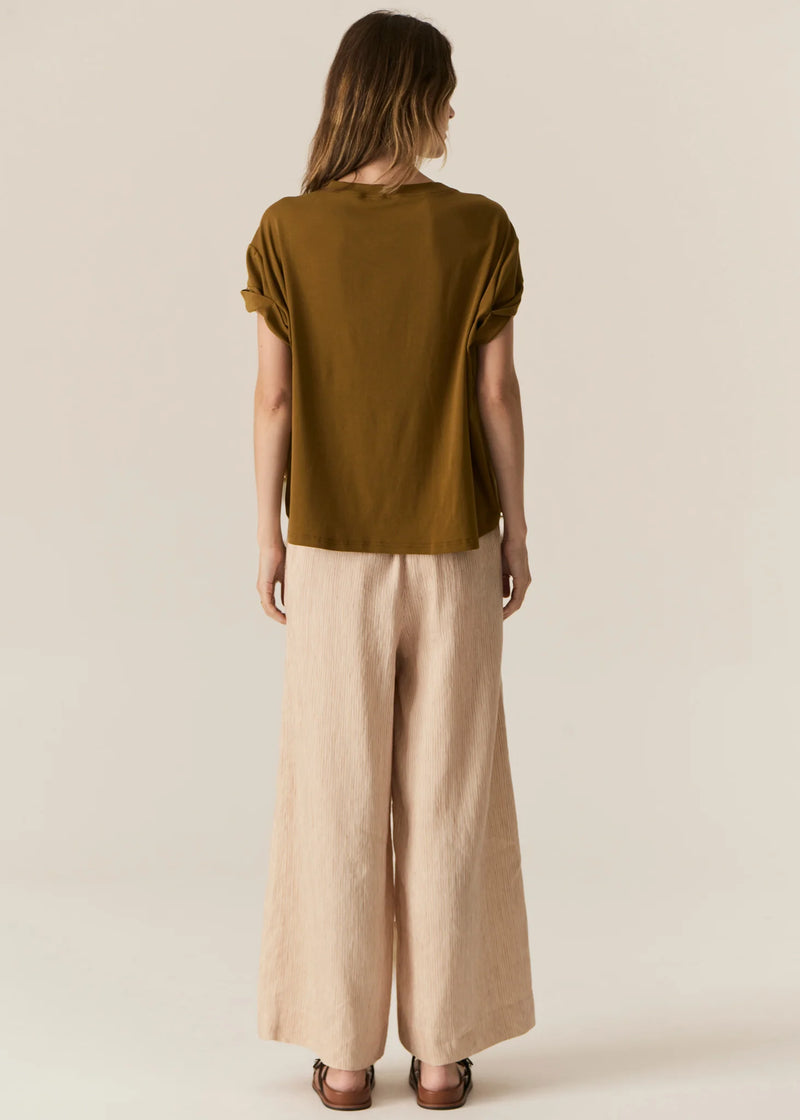 POL ZONE CAP TEE-KHAKI