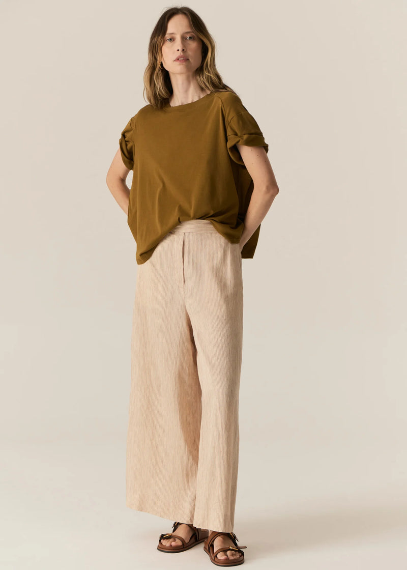 POL ZONE CAP TEE-KHAKI