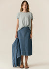POL CARSEN SKIRT-LIGHT WASH