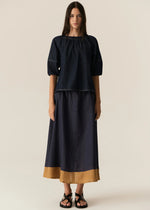 POL CARSON TOP-DARK WASH