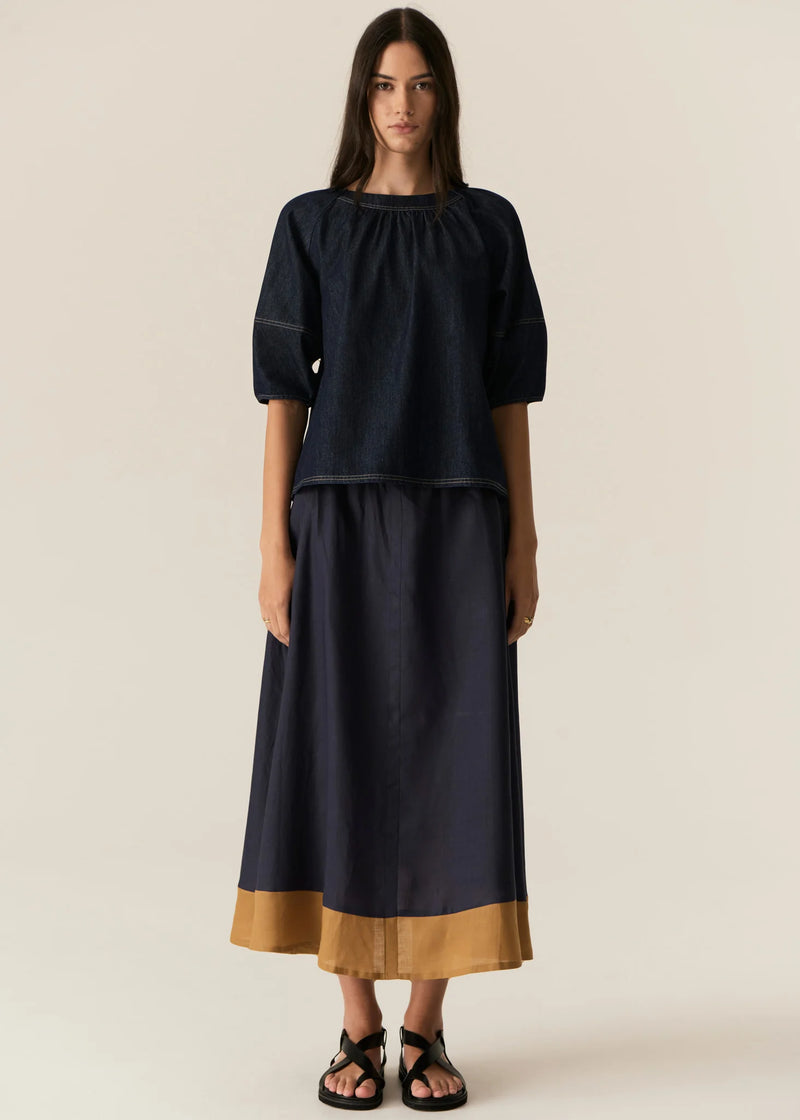 POL CARSON TOP-DARK WASH