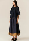 POL CARSON TOP-DARK WASH