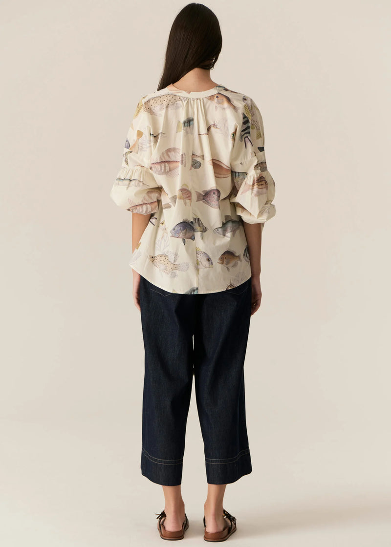 POL CARSEN CROP PANT-DARK WASH