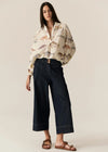 POL CARSEN CROP PANT-DARK WASH