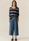 POL MILTON STRIPE KNIT-INK/BLUE