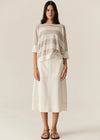 POL CARSEN SKIRT-ECRU