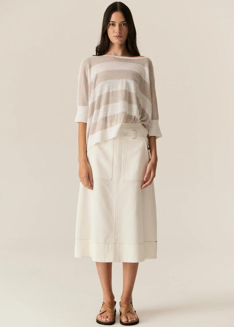 POL CARSEN SKIRT-ECRU